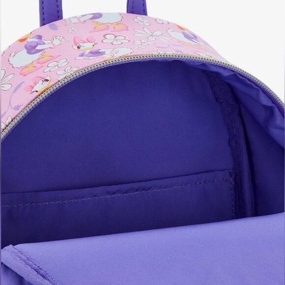Loungefly Disney Daisy Duck Flower Mini Pink Purple Backpack NWT - Picture 15 of 15